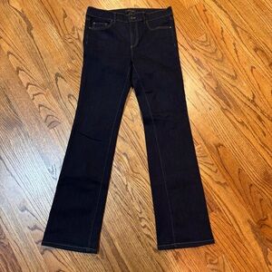 Ann Taylor Dark Wash Slim Boot Jeans Size 6 Stretch Denim